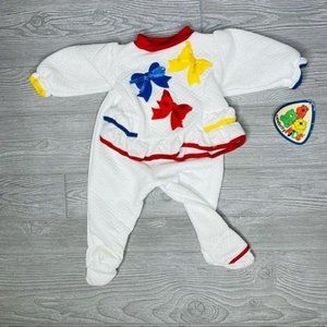 Nwt vintage 90s celebrity kids bow shirt and pants outfit